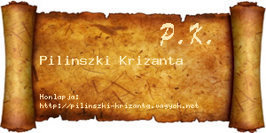 Pilinszki Krizanta névjegykártya